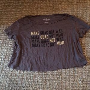Cropped tee make guac not war crop t-shirt AEO